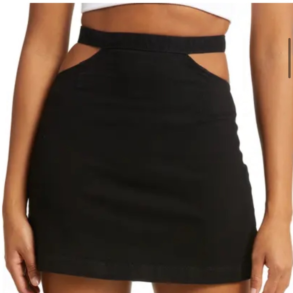 Cutout mini skirt